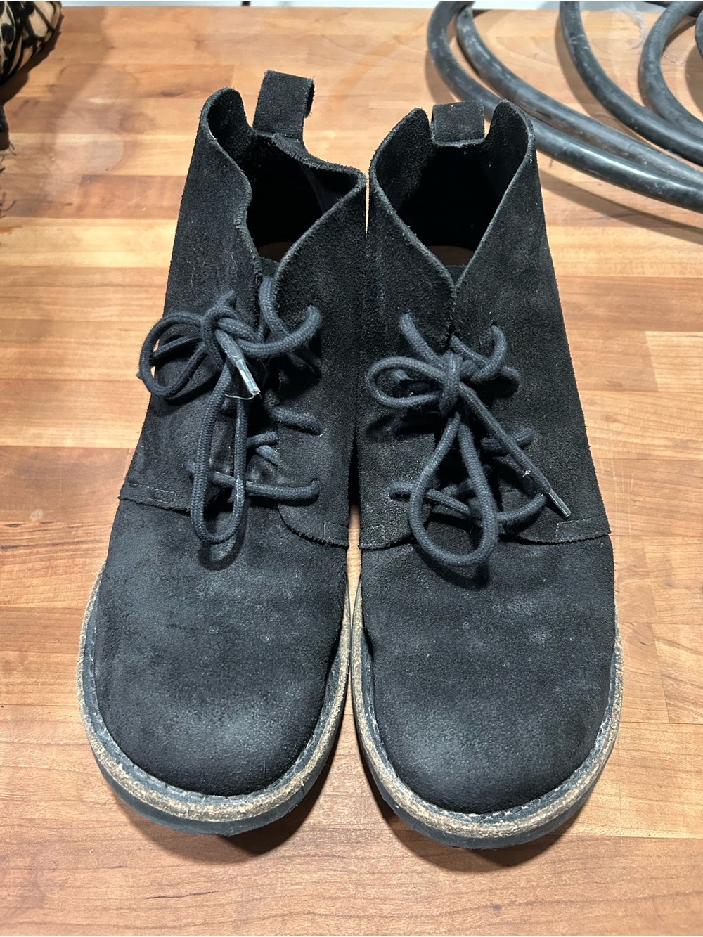 Birkenstock Black Suede Lace-Up Ankle Booties